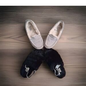 UGG Gray and Black Women's Moccasins